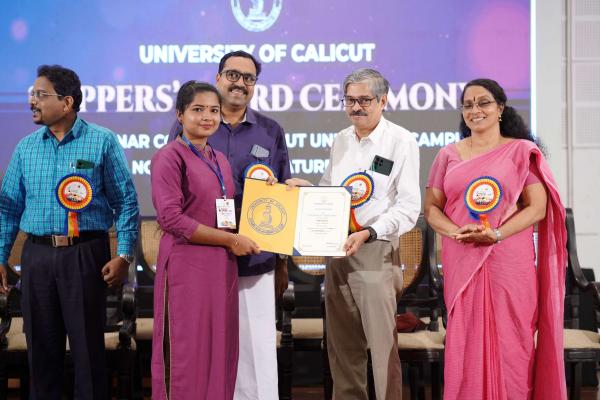 First Rank Holder MSc Electronics Veena Vijayan